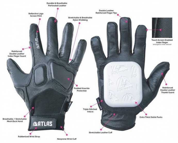 Atlas Touch Enabled Slide Gloves - Medium / Large