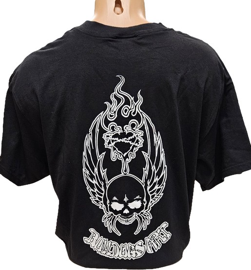Bulldog Skates Sacred Heart T-Shirt Black / Large (image for) Bulldog Skates Sacred Heart T-Shirt Black / Large