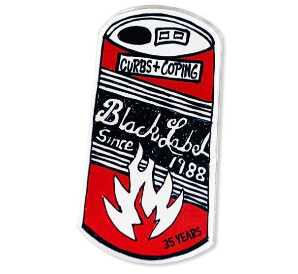 Black Label 35 Years Beer Can Sticker 4" Tall