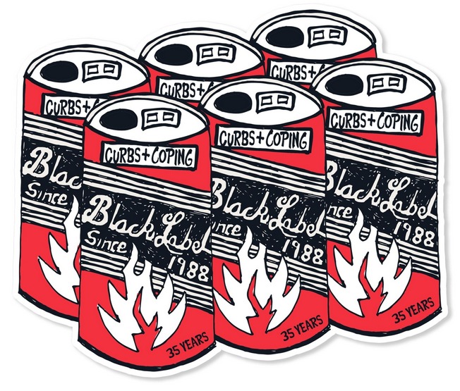 Black Label 35 Years Six Pack Sticker / Single