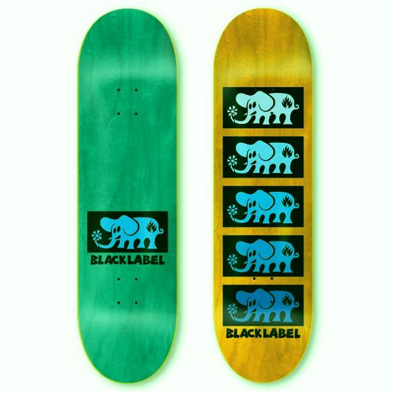 Black Label Elephant Stacked 8.0" Deck - Yellow Stain