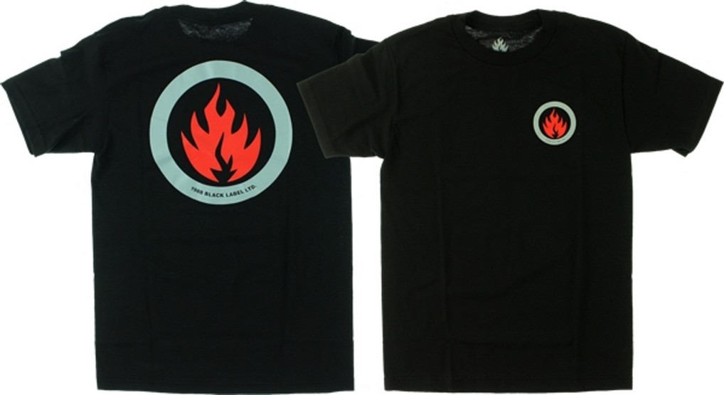 Black Label Flame Logo T-Shirt Black / Large