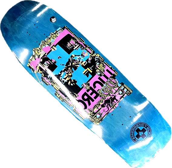 Black Label John Lucero Mash Up Deck / Custom 10" Cross Shaped Deck / Royal Blue Stain (image for) Black Label John Lucero Mash Up Deck / Custom 10" Cross Shaped Deck / Royal Blue Stain