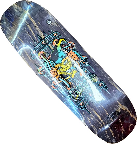 Black Label John Lucero X2 9.5" Deck / Tugboat Shape / Black Stain (image for) Black Label John Lucero X2 9.5" Deck / Tugboat Shape / Black Stain