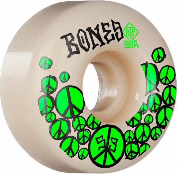(image for) Bones STF V1 Standard Peace 53mm/99a Wheels White/Green
