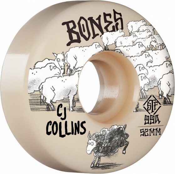 Bones STF Wheels Collins Black Sheep V3 Slims 52mm / 99a (image for) Bones STF Wheels Collins Black Sheep V3 Slims 52mm / 99a