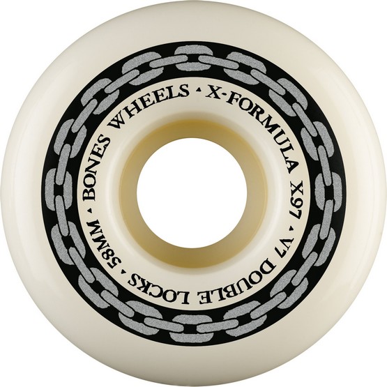 Bones X97 Double Locks V7 / 58mm / White & Silver (image for) Bones X97 Double Locks V7 / 58mm / White & Silver