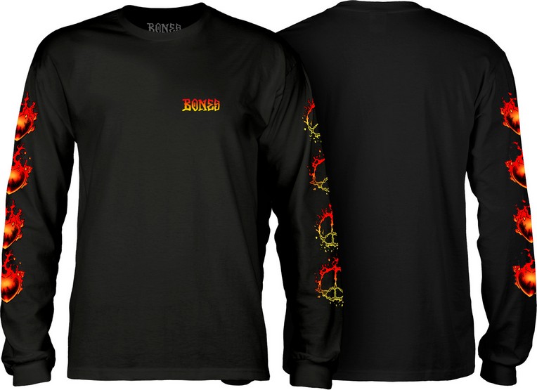 Bones Wheels Heart & Soul L/S T-Shirt Black / Small