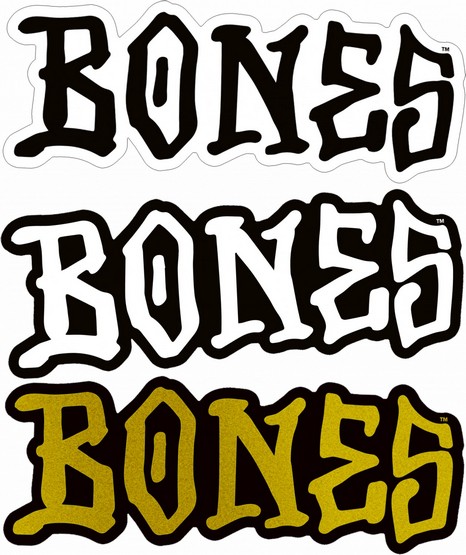 Bones Wheels Text 5" Sticker - SILVER FOIL / SINGLE
