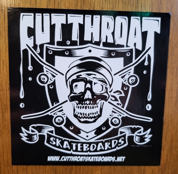 Cutthroat Skateboards 4.25" Black Sticker