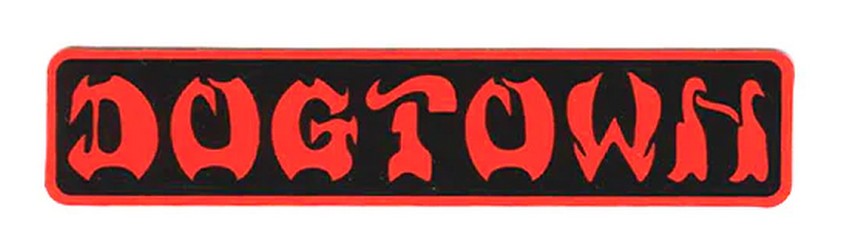Dogtown Skates Bar Logo Stickers Red / Black - 4" x 3/4"