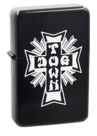 Dogtown SkatesCross Flip Top Metal Lighter - Black - Click Image to Close