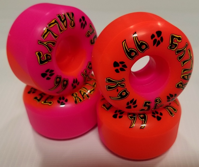 Dogtown Skates K-9 Rallys 52mm / 99a Orange/Pink Swirl