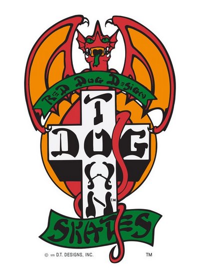 Dogtown Skates Jim Muir Red Dog Sticker 2"