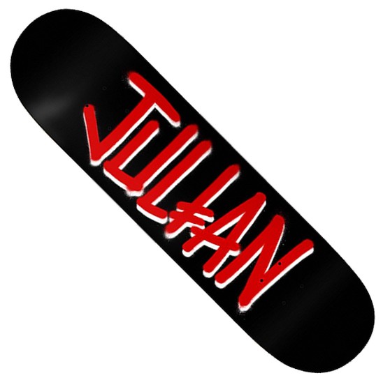 Deathwish Jullian Gang Name 8.0" Deck - Black/Red/White