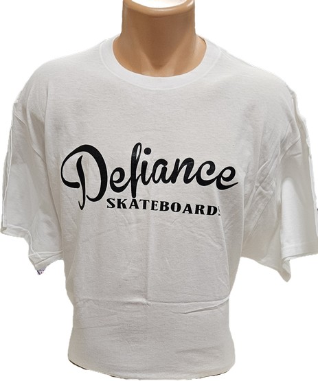 Defiance Skateboards Logo T-Shirt - White / XL (image for) Defiance Skateboards Logo T-Shirt - White / XL