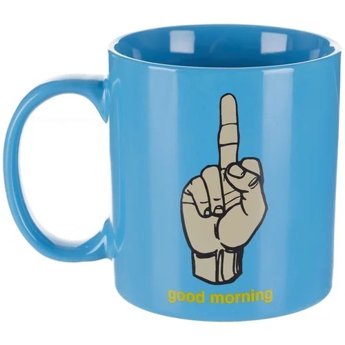 Enjoi Good Morning Large Coffee Mug - Blue