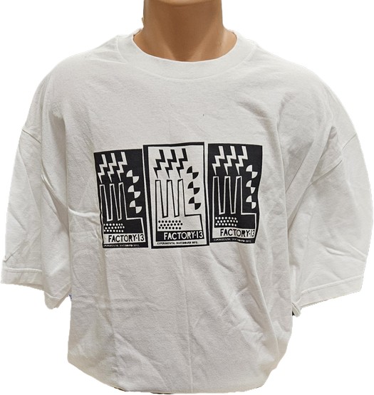 (image for) Factory 13 "Factory" T-Shirt - White / XL (front & back graphic)