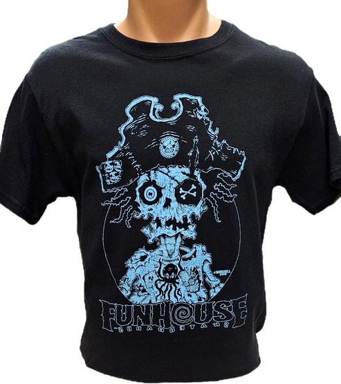 Funhouse Skateboards J.J. Rudisill 2010 Pirate Art T-Shirt Black / Small (image for) Funhouse Skateboards J.J. Rudisill 2010 Pirate Art T-Shirt Black / Small