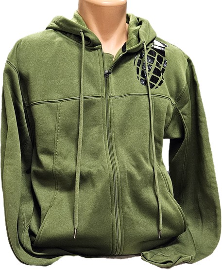 (image for) Grenade Exploiter Zip Hoodie Army Green / Black - Medium