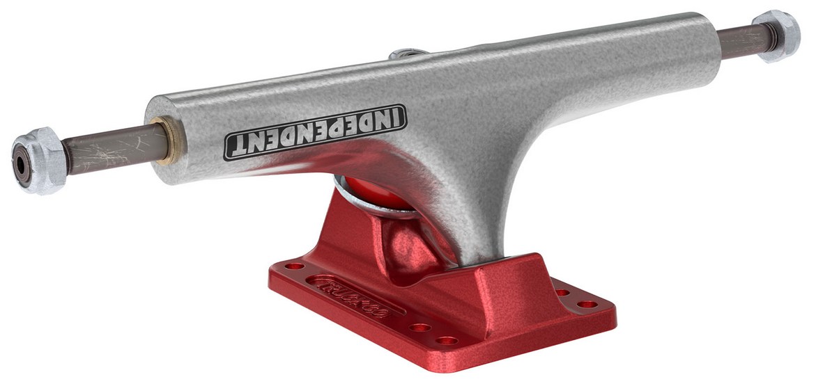 Independent 215 Stage 4 Hollow Bar Logo Red Anodized - Silver Standard - Set of 2 (image for) Independent 215 Stage 4 Hollow Bar Logo Red Anodized - Silver Standard - Set of 2