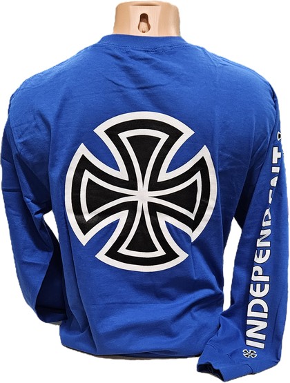Independent Bar/Cross Long Sleeve T-Shirt Royal Blue / Medium (image for) Independent Bar/Cross Long Sleeve T-Shirt Royal Blue / Medium