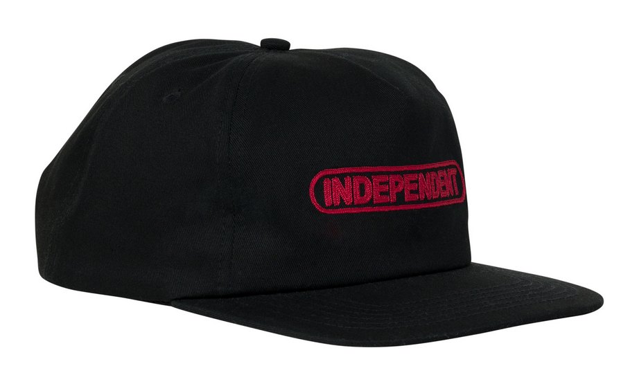 Independent Baseplate Mid Profile Snapback Hat - Black