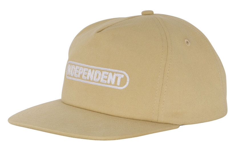 Independent Baseplate Unstructured Mid Snapback Hat - Tan