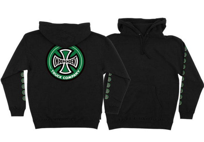 Independent Quatro Pullover Hoodie Black/Green - Medium / Recently Found 2018 Inventory. (image for) Independent Quatro Pullover Hoodie Black/Green - Medium / Recently Found 2018 Inventory.
