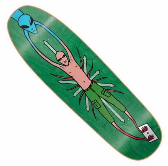 New Deal Mike Vallely Alien SP Deck - Green 9.18" x 31.9"