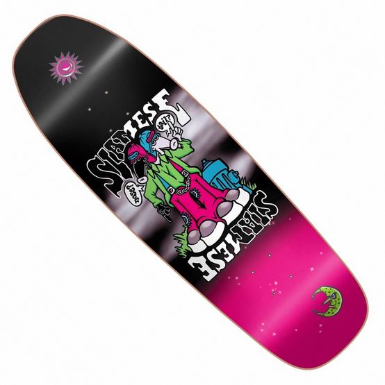 New Deal Siamese Double Kick 9.5" Slick Re-Issue Deck - Neon