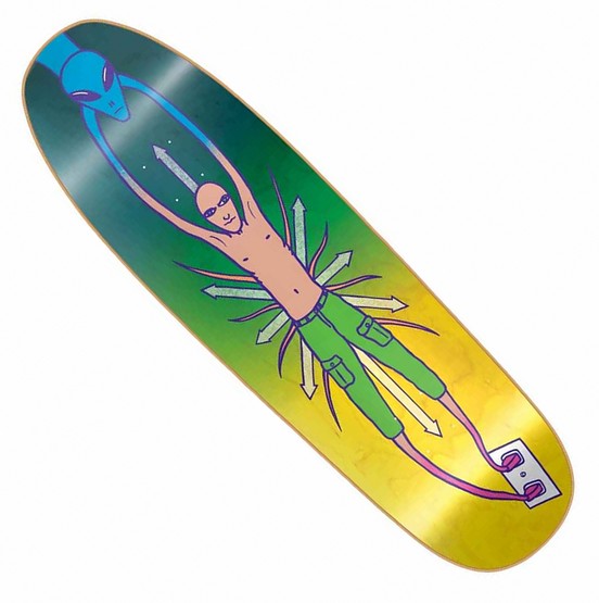 New Deal Mike Vallely Alien HT Deck - Neon 9.18" x 31.9"