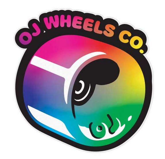 OJ Wheels Hot Juice Fade Sticker 3.25" x 3.37"