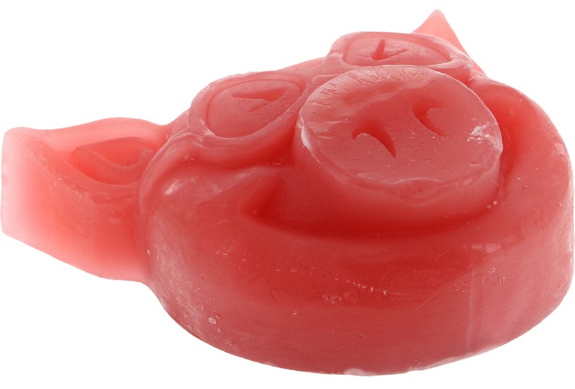 Pig Head Raised Curb Wax - Red - Click Image to Close