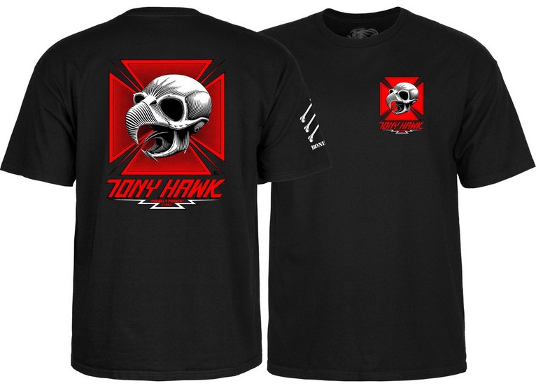 (image for) Powell Peralta Bones Brigade Tony Hawk S17 T-Shirt - Black / XXL