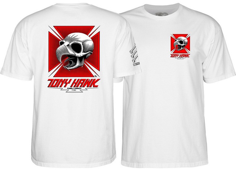 (image for) Powell Peralta Bones Brigade Tony Hawk S17 T-Shirt - White / XL