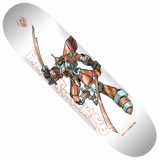 (image for) Powell Peralta Caballero FLIGHT® Gundam 8.25" Deck - White & Copper Foil