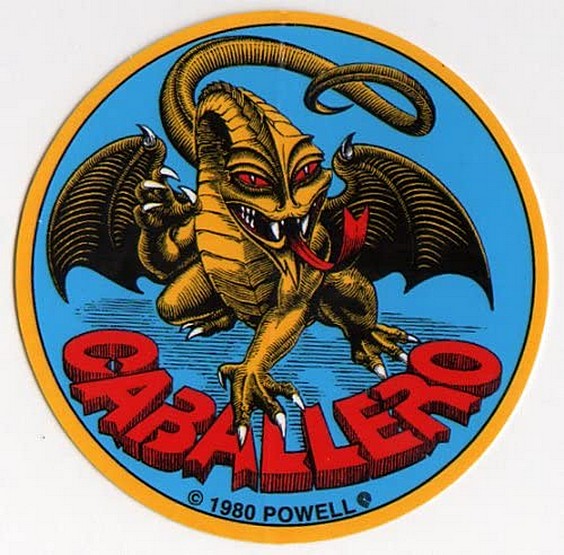 Powell Peralta Caballero Dragon 3.5" Round Sticker Blue