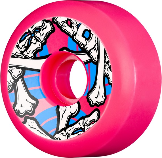 Powell Peralta Cross Bones 64mm / 97a Wheels - Pink (image for) Powell Peralta Cross Bones 64mm / 97a Wheels - Pink