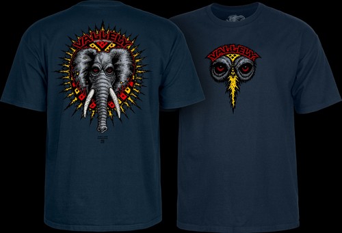 Powell Peralta Mike Vallely Elephant T-Shirt Navy / XXL