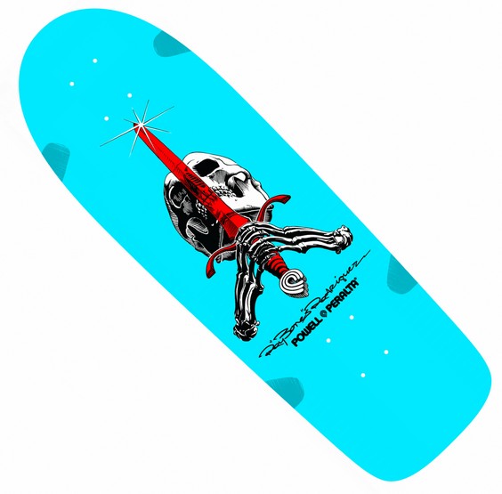Powell Peralta Ray "Bones" Rodriguez Re-Issue 10" x 30" Lt. Blue - Click Image to Close