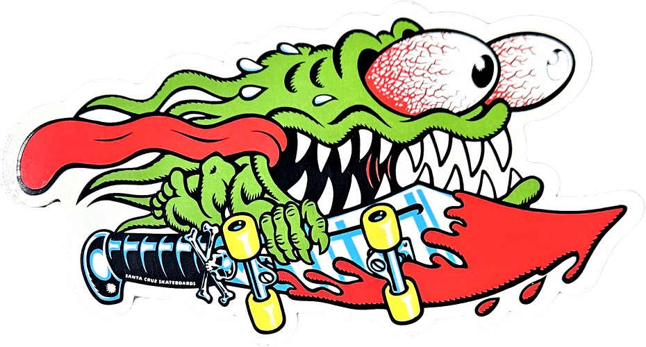 (image for) Santa Cruz Keith Meek Large Slasher 6" Sticker / Recently Found Old Stock