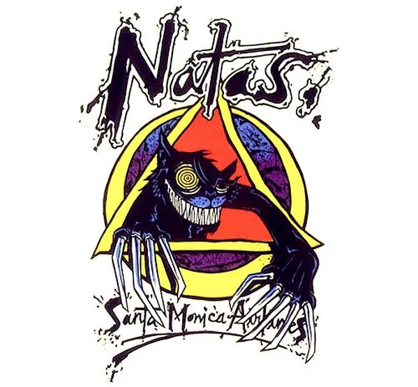(image for) Santa Cruz Natas Evil Cat 3" x 4.5" Stickers / Recently Found Old Stock