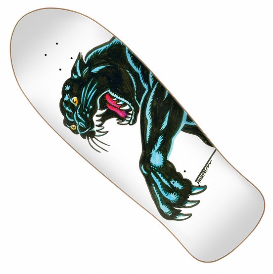 Santa Cruz Natas Kaupas Sketch Panther 10.54 Re-Issue Deck - White