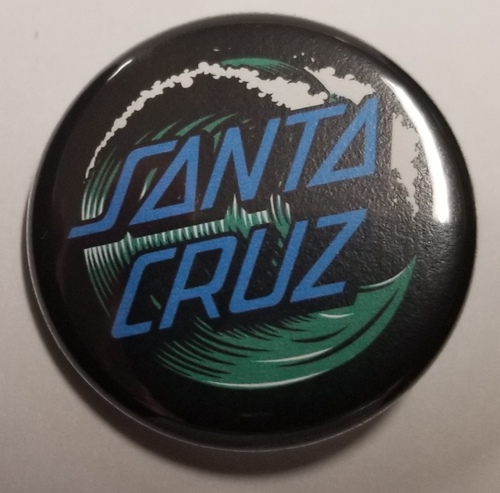 Santa Cruz Wave Dot Button 1.25" Black