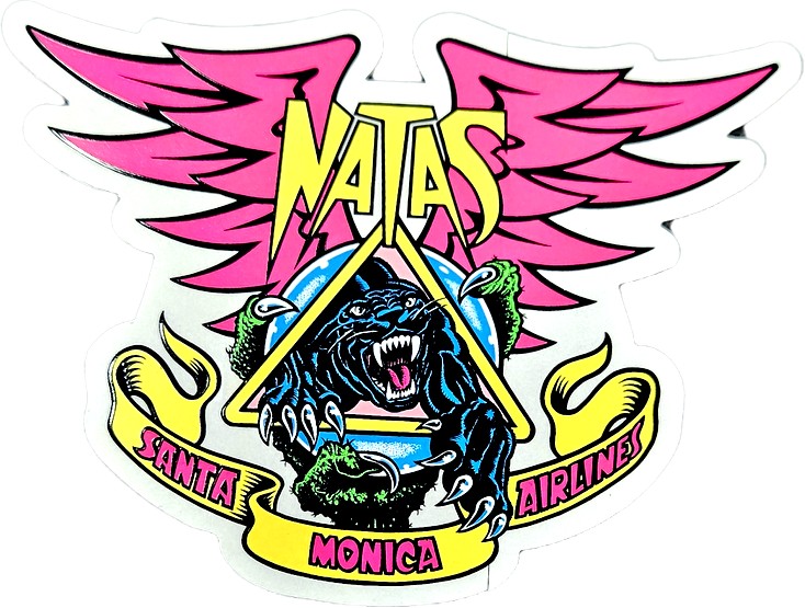 Santa Monica Airlines Natas Panther Classic Wing 4.75" Sticker / Recently Found Old Stock (image for) Santa Monica Airlines Natas Panther Classic Wing 4.75" Sticker / Recently Found Old Stock