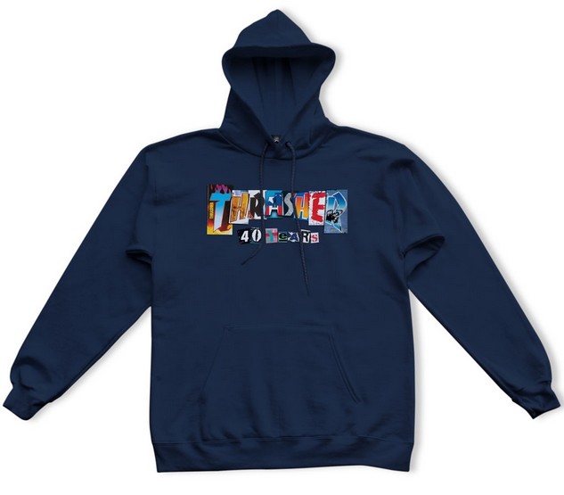 Thrasher 40 Years Ransom Pullover Hoodie Navy - XL