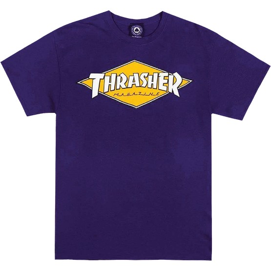 Thrasher Diamond Logo T-Shirt / Purple - XL