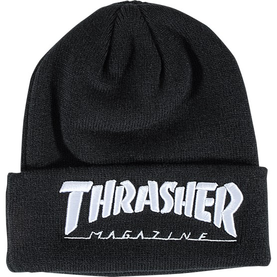 Thrasher Magazine Logo Beanie - Black & White
