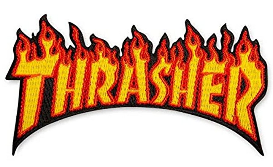 Thrasher Flame Logo Patch 4.5" x 2.5"
